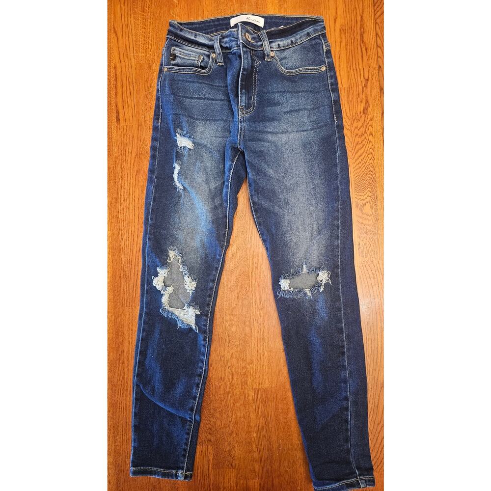 Kancan Serena high rise‎ ankle super skinny jeans size 1/ 24 dark wash